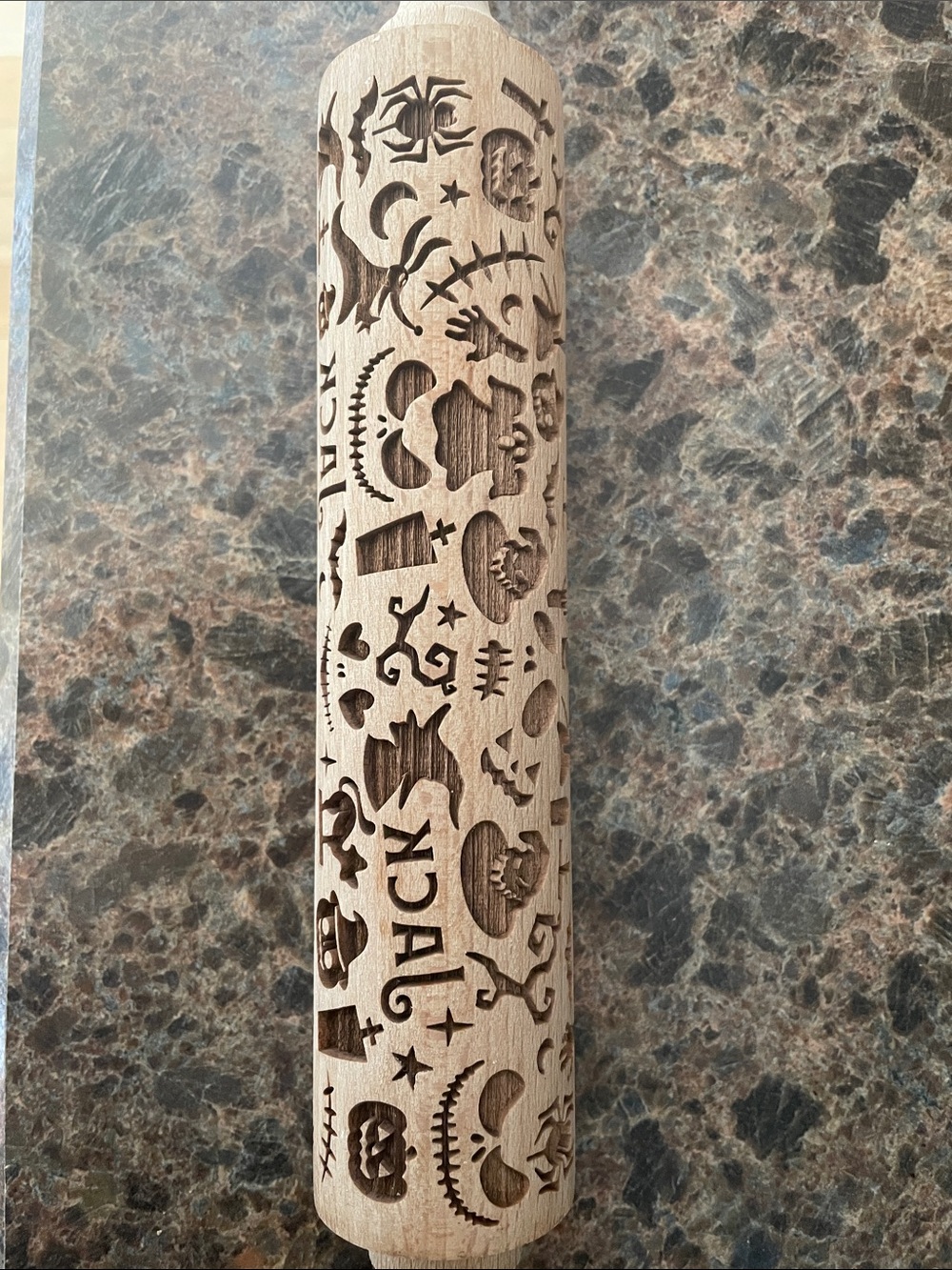 Pastry Made Halloween 14.5” Wooden Rolling Pin